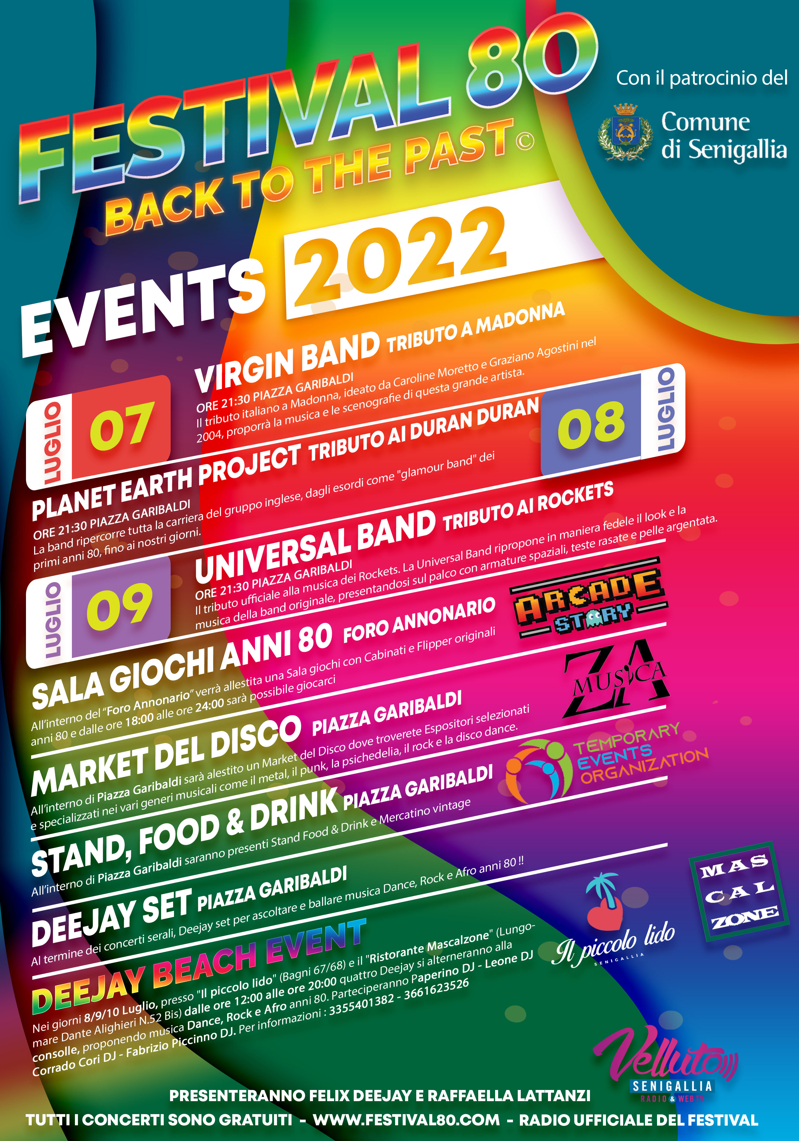 Locandina edizione 2022 del Festival 80 - Back to the past